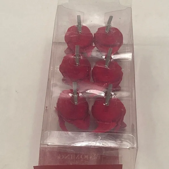 Christmas Blooming Holiday Red Cardinals Clip Ons Set of 6 New In Packaging - Picture 8 of 10